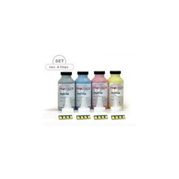 kit de recharge complet avec puces. 4 couleurs