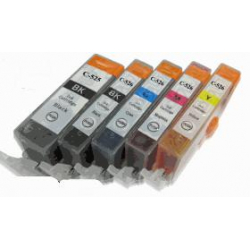 PGI 520/CLI521- 5 Cartouches compatibles pour Canon avec puces
