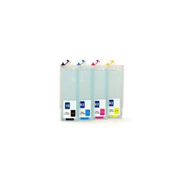 HP10+82XXL: kit  de cartouches compatibles rechargeables vides avec puces autoreset