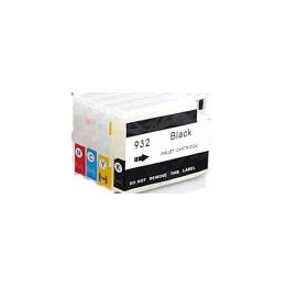 HP 932: 4 cartouches vides rechargeables avec puces