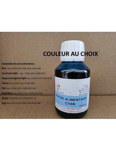100 ml alimentaire HP encre (couleur au choix)