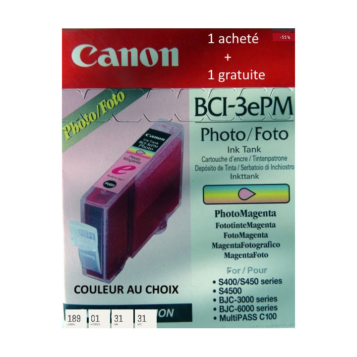 Cartouche Canon BCI3 originale - Encre couleur pour imprimantes i550 à BJC