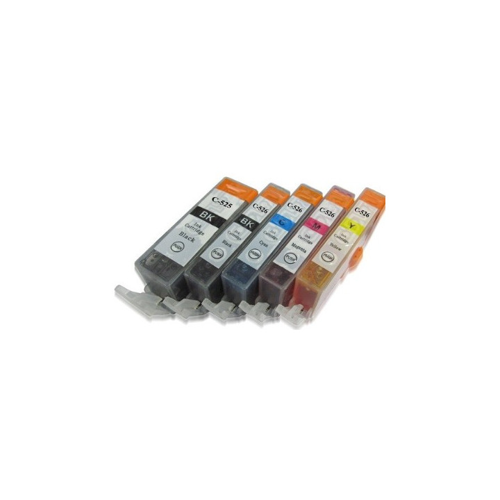 PGI580/CLI581XXL : 5 cartouches compatibles alimentaires