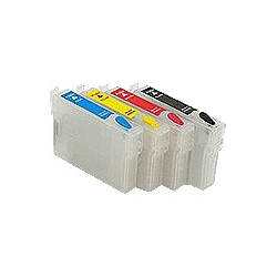 4 cartouches remplissables pour Epson to61 avec puce autoreset