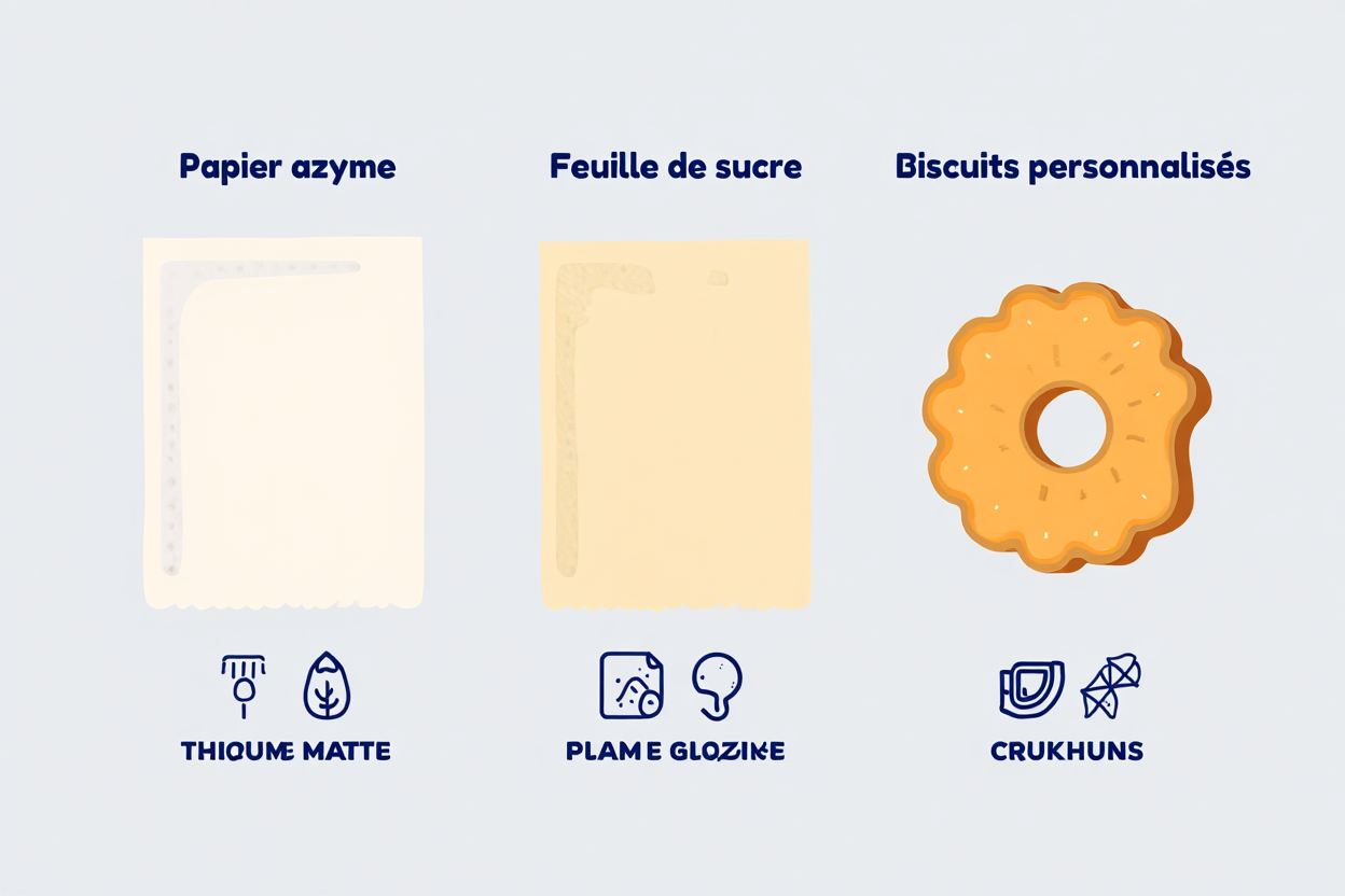 Comparaison supports comestibles