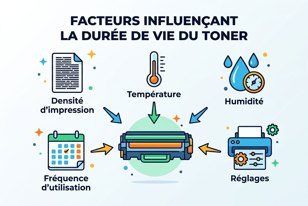 Facteurs influençant la durée de vie du toner