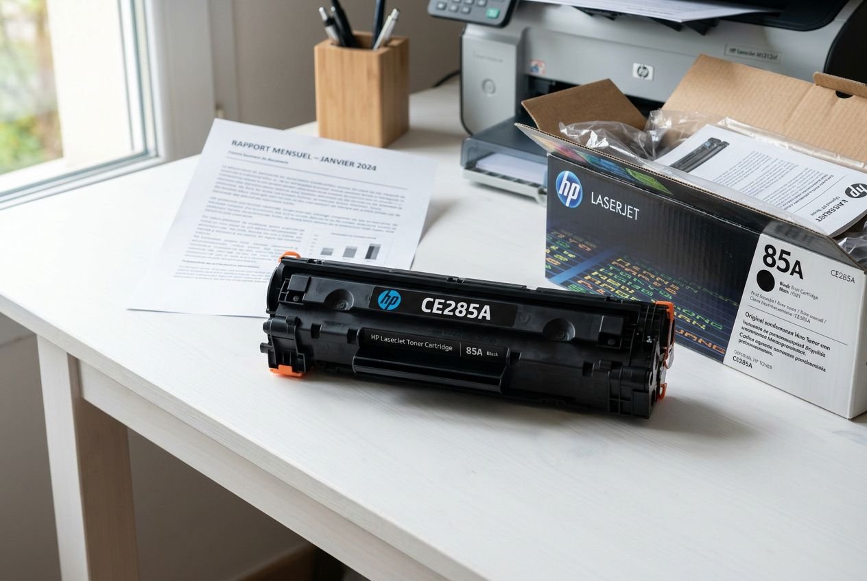 Cartouche toner laser sur bureau